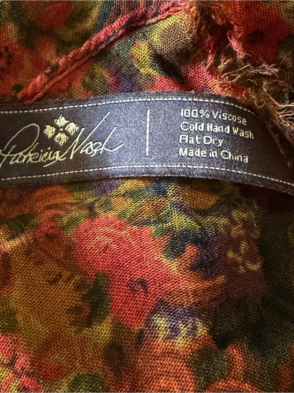 Lot 4 Patricia Nash Fall Pattern Scarfs Wraps 100% Viscose 24-28” Wide Fringe